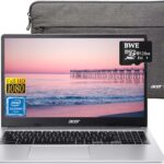 acer Chromebook 315 15.6"" FHD Laptop for Students, Intel Celeron N4500 Processor, 4GB RAM, 64GB eMMC + 128GB SD Card, WiFi 6, Up to 10 Hours of Battery Life, HDR Webcam