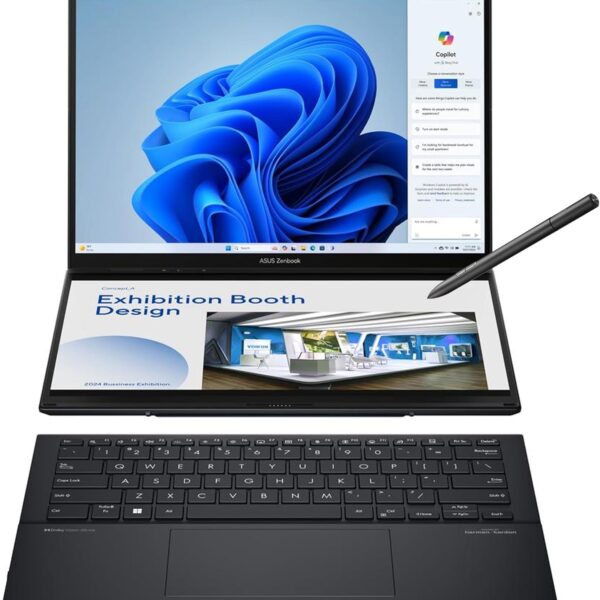 ASUS Zenbook DUO Laptop, Dual 14” OLED 3K 120Hz Touch Display, Evo, Intel Core Ultra 9 285H, Intel Arc Graphics, 32GB RAM, 1TB SSD, Windows 11, UX8406CA-PS99T